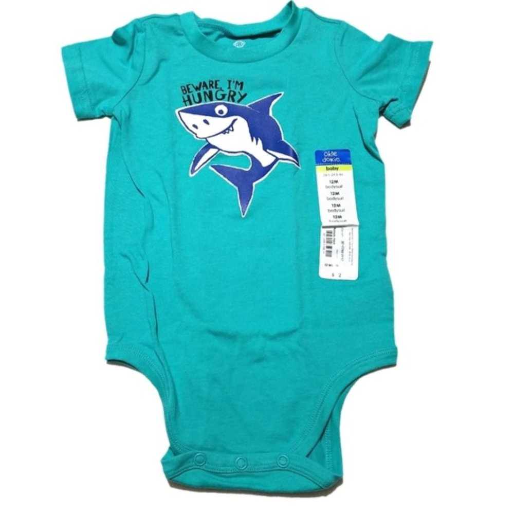 Okie Dokie Beware I'm Hungry Bodysuit sz 12 mos